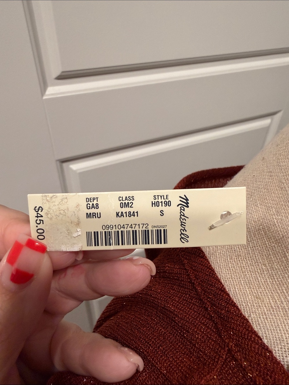 Madewell Rust Metallic Ruffle Tank Top - Picture 5 of 5